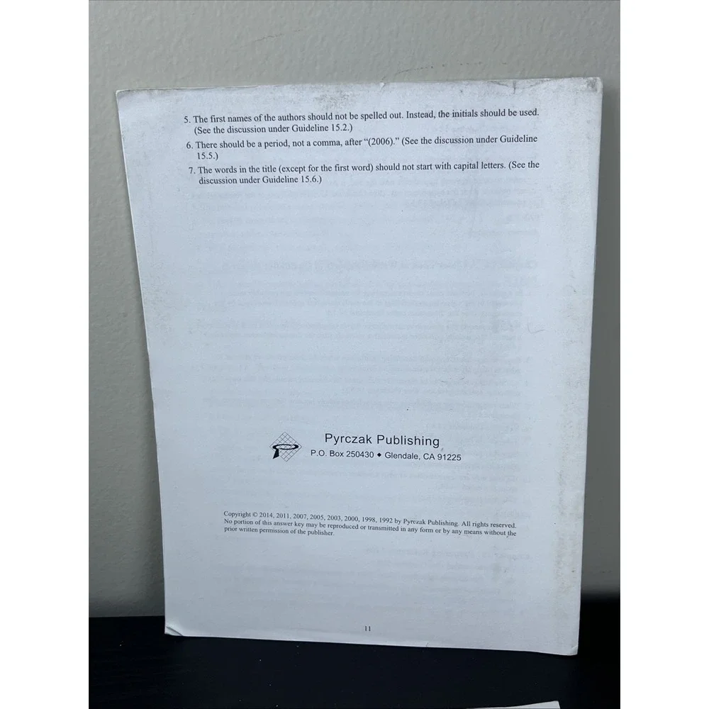 Writing Empirical‎ Research Reports Pyrczak Galvan Paperback Research Methods